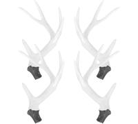 Toddmomy Adornos de Astas de Ciervo de 17 Cm para Manualidades, 2 Pares de Accesorios Cabeza DIY, Diadema Navideña de Asta para Decoración y Disfraces Navideños