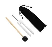 Toddmomy Afinador De Diapasón Para Chakras Instrumento Musical Curativo De Diapasones Martillo Reflector Material De Aluminio Color Plateado