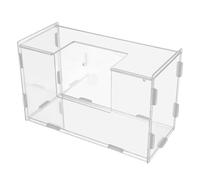 Toddmomy Alimentador Acrílico para Conejos Ranura y Contenedor para Heno, Soporte Colgante para Jaulas, Apto para Conejillos de Indias y Otros Pequeños Roedores