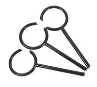 Toddmomy Anillo Confiable de Hierro Laboratorio Negro para Soporte de Paquete de 3 Piezas, Duradero y Experimentos Químicos y Suministros