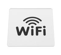 Toddmomy Aviso de Wifi Acrílico Autoadhesivo Blanco, y Minimalista, Marcador de Wifi para Cafeterías y Locales de Ocio, Señal Eficaz y Decorativa
