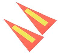 Toddmomy Bandera Reflectante de Seguridad para Bicicleta Infantil, Triángulo de Advertencia 20,2x45,2 Cm, Compatible con Poste de 6 Mm, 2 Unidades, Accesorio Esencial para Ciclismo