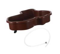 Toddmomy Bañera para Tortugas Gigante Piscina De Inmersión para Acuarios Plataforma para Tomar El Sol Bandeja De Agua para Reptiles Decoración para Pecera