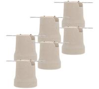 Toddmomy Base de Lámpara Cerámica Gruesa E27 Portalámparas Roscado Resistente al Calor para Reparación de Lámparas Kit de 6 Piezas Compatible Bombillas LED Halógenas E Incandescentes