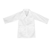 Toddmomy Bata de laboratorio blanca para niños: disfraz de médico y científico - Uniforme de juego de rol para niñas y niños - Traje de Halloween para fiestas de juegos de simulación