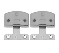 Toddmomy Bisagras para Puertas de Vidrio de Gabinete 2 Piezas Bisagra Pivotante de Aleación K846 para Vidrio de 8-9 MM Acabado Cepillado Repuesto para Armarios y Espejos de Baño