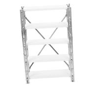 Toddmomy Blanca Estante Decorativo Resistente para Casa de Muñecas y Miniatura Soporte Almacenamiento Práctico