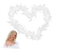 Toddmomy Boa De Blancas Ribete De Flecos De Boa De Fiesta De Baile Bufanda De Esponjosas Ajuste De Costura Artesanal Traje De Cosplay Boa Pelo Animal Accesorios Invierno De Las Mujeres