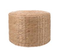 Toddmomy Bohemio Reposapiés Redondo Taburete Tejido De Algas Marinas Taburete para Cambiar Zapatos para Niños Pequeño Reposapiés De Ratán para Interiores Y Exteriores Silla De Suelo