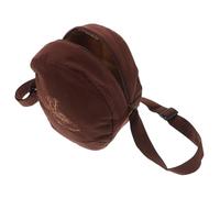 Toddmomy Bolsa de Cuenco para Meditación Bolsa de Monje de Almacenamiento Estuche para Cuencos Cantores Color Café Material de Algodón Cierre de Cremallera para Viajes y Transporte