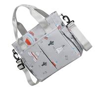 Toddmomy Bolsa Organizadora para Cochecito de Ñiño, Gran Capacidad, Color Gris Múltiples Compartimentos Aislantes para Botellas y Pañales, Bolso Maternidad Funcional para Guardería y Paseo
