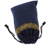 Toddmomy Bolsa para Naipes de Terciopelo Pequeña con Cordón para Almacenamiento Seguro, Organizador Portátil para Amantes del Tarot, Uso en Juegos y Accesorios de Mesa, Color Azul Marino