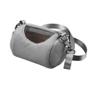 Toddmomy Bolsa Transportín Redonda para Hámster Gris con Diseño De Malla Transpirable Correas Ajustables y Resistente Arañazos para Viajes y Paseos Al Aire