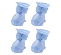 Toddmomy Botas Impermeables Tep para Perros Pequeños, 4 Unidades Azules, Antideslizantes y Transpirables, Ideales para Días de Lluvia y Exteriores