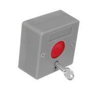 Toddmomy Botón de Alarma Manual con Llave de Reinicio para Emergencia, Sistema de Llamada para Personas Mayores, Panel de Control Clásico Gris, Alarma de Pánico para Baño y Atención 24