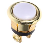 Toddmomy Botón Pulsador para Timbre de Puerta Cable Redondo, Baño de Oro, Luz LED Integrada, Botón Pulsador Resistente y Reemplazable para Timbre de Hogar, Interruptor Eléctrico para Uso