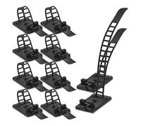 Toddmomy Bridas de Nailon Reutilizables Negras Ajustables 100 Piezas para Organización y Fijación de Cables Correas Resistentes para Escritorio Hogar y Oficina Organizadores de Cables