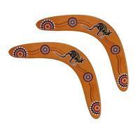 Toddmomy Bumerán de Madera 2 Piezas en Forma de V para Exteriores Juguete Volador Maniobra en V Vuelo Estable Equipo de Deportes al Aire Libre Adultos