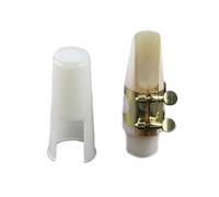 Toddmomy Cabeza de Saxofón Alto Boquilla Cromada Accesorios de Saxofón Clip de Sujeción Duradero para Sonido Mejorado Compatible Saxofones Altos