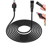 Toddmomy Cable de extensión para panel solar de cobre y silicona, 4,9 m, 2.1mm × 5.5mm, 12 V/24 V, para luces solares y equipos de monitoreo