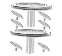 Toddmomy Caja De 8 Piezas llavero cinta métrica mini llavero titular de un cuarto mecanismo de cuerda para llavero teclas de reloj para dar cuerda mira la cuerda planchar Silver