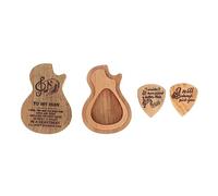 Toddmomy Caja de Almacenamiento de Púas de Guitarra Púas de Madera Organizador para Músicos y Entusiastas Guitarra