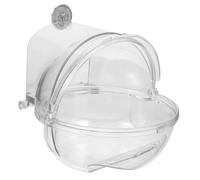 Toddmomy Caja De Baño para Pájaros Bañera Transparente De Plástico Grande para Accesorio De Jaula para Periquitos y Cacatúas para Limpieza Casa