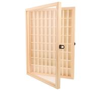 Toddmomy Caja de Coleccionista de Rocas con 80 Ranuras de Madera