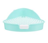 Toddmomy Caja de Inodoro Esquinera para Conejos y Cobayas Entrenador de Baño para Pequeños Animales Diseño Desmontable y de Limpiar Accesorio Práctico para Mascotas Interiores Azul