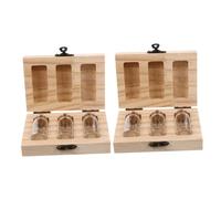 Toddmomy Caja de Madera para Guardar Cabello Fetal y Dientes de Leche Contenedor de Recuerdo para Cordón Umbilical Frasco para Conservar el Primer Corte de Pelo y Memoria Infantil