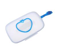 Toddmomy Caja Portátil para Toallitas Húmedas de Ñiño Cierre Hermético, Material Pp Resistente y Diseño Azul para Cunas y Sillas Infantiles