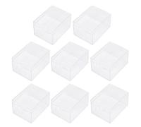 Toddmomy Caja Transparente Rectangular para Exhibición de Muestras y Conchas, 8 Piezas de Plástico Resistente para Almacenamiento Pequeño y Colecciones en Casa