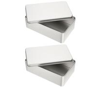 Toddmomy Cajas de galletas portátiles 2Pcs de metal con diseño funcional y peso ligero para almacenamiento en hogar y oficina