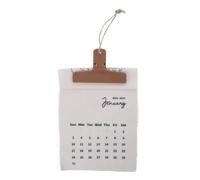 Toddmomy Calendario rústico de pared 2027: Calendario de estilo granja de 12 meses con hojas desplegables - Planificador anual, mensual y semanal de algodón con clip de plástico para el hogar, la