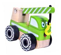 Toddmomy Camión Grúa De Madera para Niño Niña Juguete De Construcción Cognitiva Modelo Simulado De Excavadora Juguetes Educativos para Desarrollo Infantil