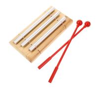 Toddmomy Campana de de Tres para Instrumento Musical Mallet Herramienta de Mindfulness para Yoga y Sanación para Profesores y Aula Color Marrón