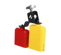 Toddmomy Campana de Percusión Bicolor de Plástico Doble Montaje, Cencerro de Tonos Altos y Bajos y Bloque de Mermelada para Banda Escolar y Acompañamiento Musical