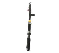 Toddmomy Caña de Pesca Miniatura Profesional Corta y Portátil para Surfcasting y Actividades Resistente y Duradera con Rodillo Negro para Hombres y Aficionados