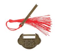 Toddmomy Candado Pequeño Antiguo de Aleación de Zinc para Joyero y Armario de Madera Pestillo Decorativo Llave Cierre Retro para Caja y Mueble Accesorio Seguro y Portátil