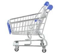 Toddmomy Carrito de Compras pequeño: Mini Carrito de supermercado de Metal con Ruedas, Ideal para Jugar al supermercado, Ideal para Fiestas y decoración del hogar.