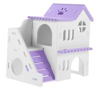 Toddmomy Casa De Colores para Hámsteres Villa De Doble Planta Rampa Escondite para Conejillos De Indias Casa para Ratas Suministros para Hámsteres