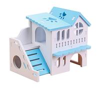 Toddmomy Casa de Descanso para Mascotas Pequeña Diseño de Villa de Plástico y Juguetes para Hámster para Prevenir Obesidad y Estimular Masticación en Pequeños Roedores