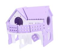 Toddmomy Casa de Hámster Doble para Mascotas Refugio Adorable y Seguro para Hámsters y Cobayas Privado para Dormir y para Ejercicio y Relajación