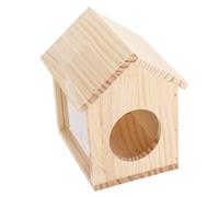 Toddmomy Casa De Madera para Hámster Plataforma De Alimentación y Agua Refugio Transparente para Mascotas Pequeñas Diseño Funcional y Seguro para Descanso