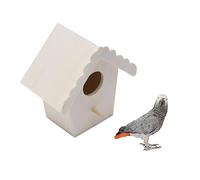Toddmomy Casa De Madera para Pájaros Ornamental De Madera para Aves Pequeñas Diseño Natural y Cómodo para Decoración De Jardín y Cría De