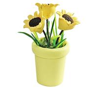 Toddmomy Casa De Muñecas Planta En Maceta Miniatura Decoración De Casa Pequeña Muebles Diminutos Mini Decoración del Jardín Pequeño Bonsái De Simulación Accesorio De Mini Casa Yellow Resina
