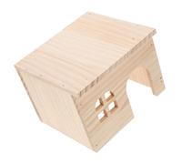 Toddmomy Casa Refugio para Hámster de Madera con Plataforma Hábitat Multi Cámara para Hámsteres Chinchillas y Jerbos Accesorios para Mascotas Pequeñas