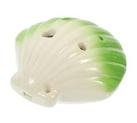 Toddmomy Cáscara de cerámica agujero Instrumentos musicales principiantes practican ocarina instrumento musical ocarina ocarinas Ocarina portátil ocarina c ocarina de cerámica Verde