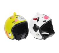 Toddmomy Casco para Pollo Mascota Protección Solar, Diseño Creativo en PP Ligero, 2 Piezas Estampados de Vaca y Tigre, Cómodo y Estilizado para Dueños de Aves