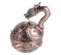 Toddmomy Cenicero de Cobre Diseño Retro Decorativo Vintage con Tapa y Ranuras Profundas con Estructura Antiviento y Borde Ancho Suave para Hogar y Bar